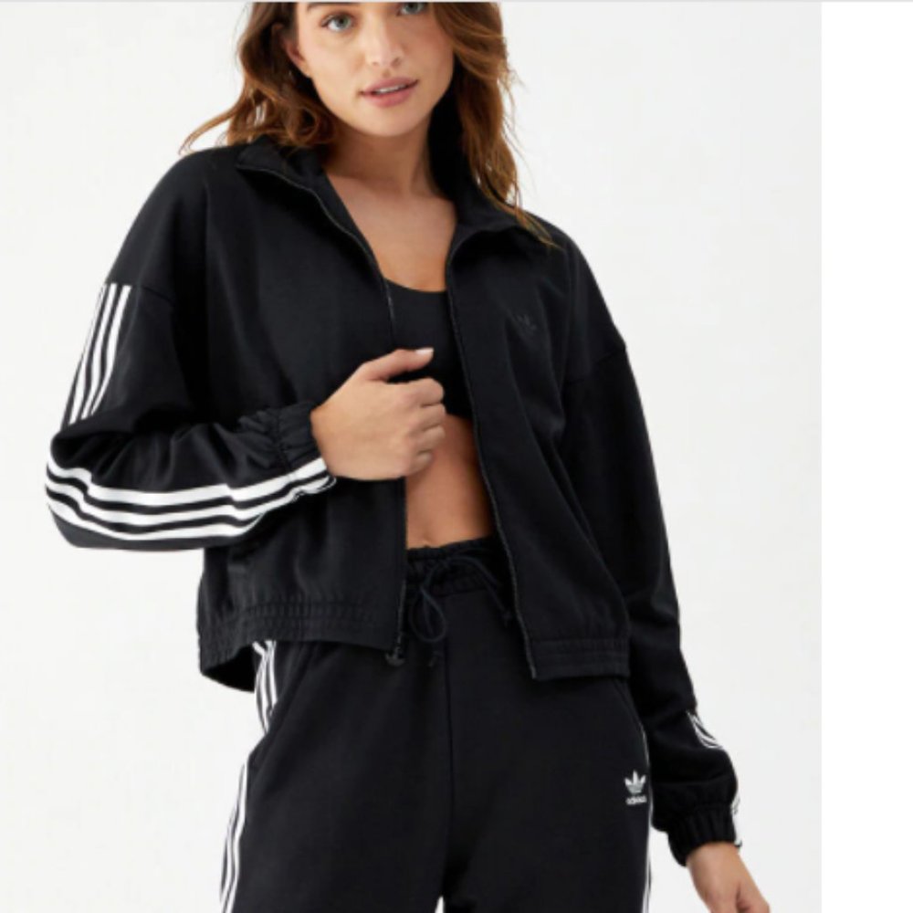 adidas Black Adicolor 3D Trefoil Track Jacket XS